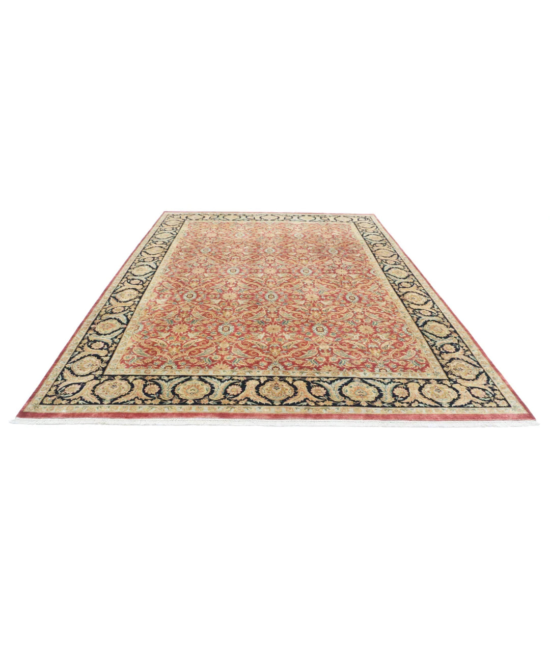Indian Agra Rug 8' 10" x 11' 8" Hand-Knotted | No. AT59989