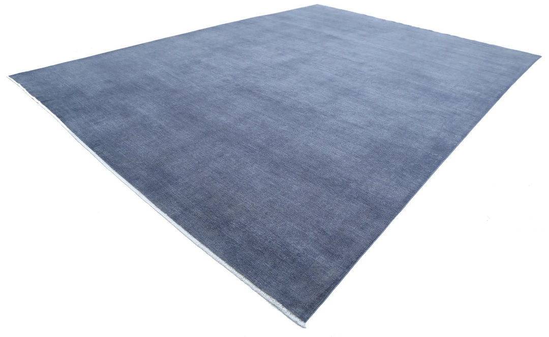 Grey Afghan Overdye Rug 12' 5" x 17' 3" Hand-Knotted | No. AT60022