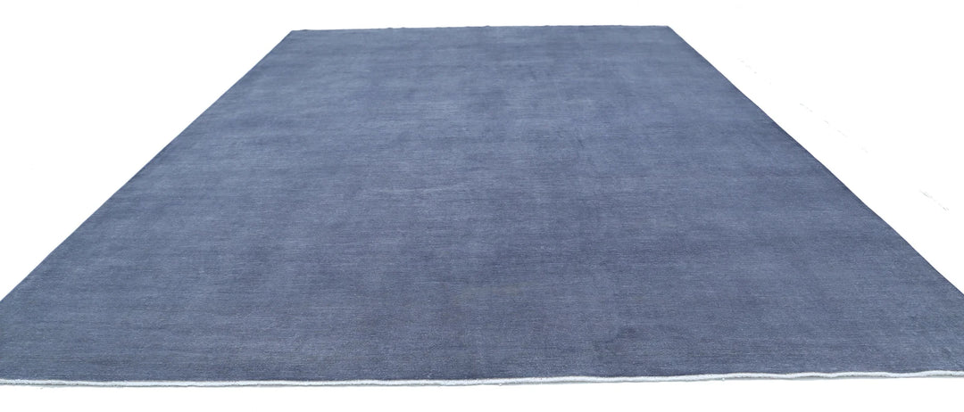 Grey Afghan Overdye Rug 12' 5" x 17' 3" Hand-Knotted | No. AT60022