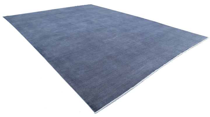 Grey Afghan Overdye Rug 12' 5" x 17' 3" Hand-Knotted | No. AT60022