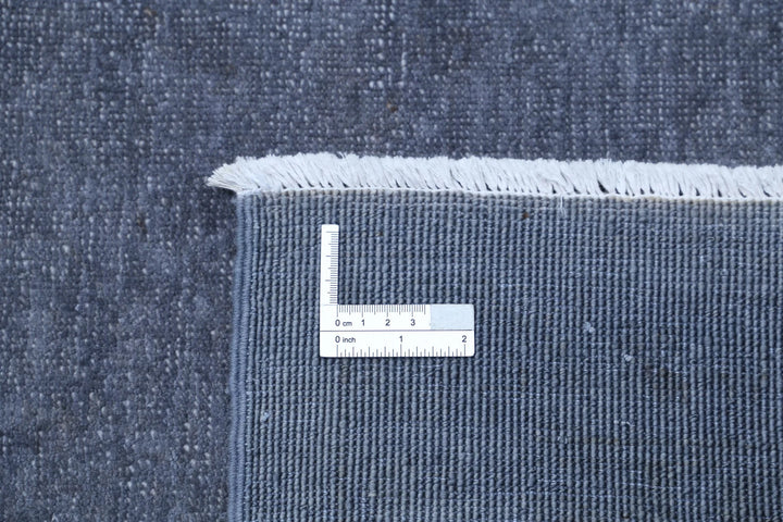 Grey Afghan Overdye Rug 12' 5" x 17' 3" Hand-Knotted | No. AT60022