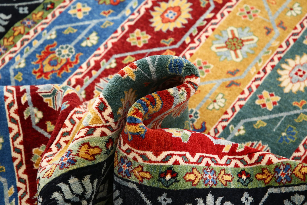Afghan Shaal Rug 4' 1" x 6' 6" Hand-Knotted | No. AT60025
