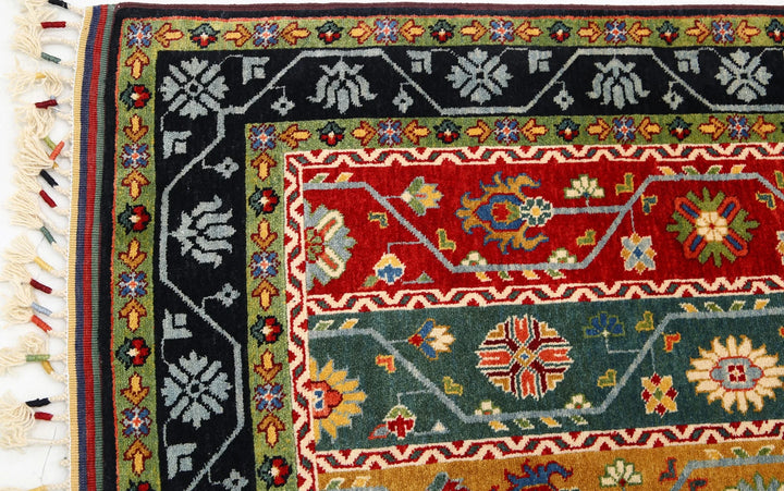 Afghan Shaal Rug 4' 1" x 6' 6" Hand-Knotted | No. AT60025