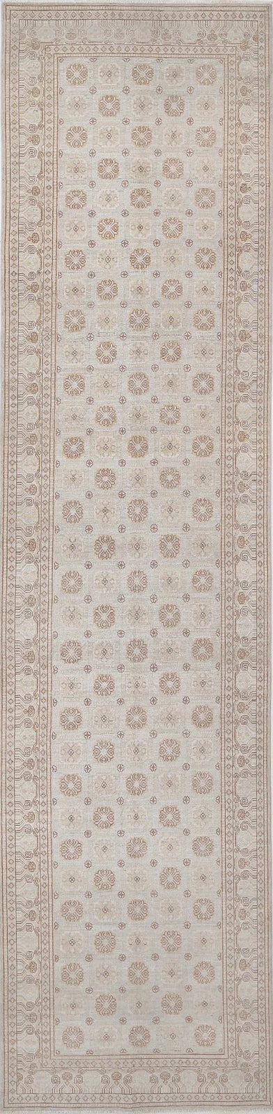 Afghan Khotan Runner Rug 4' 10" x 20' 4" Hand-Knotted | No. AT60126