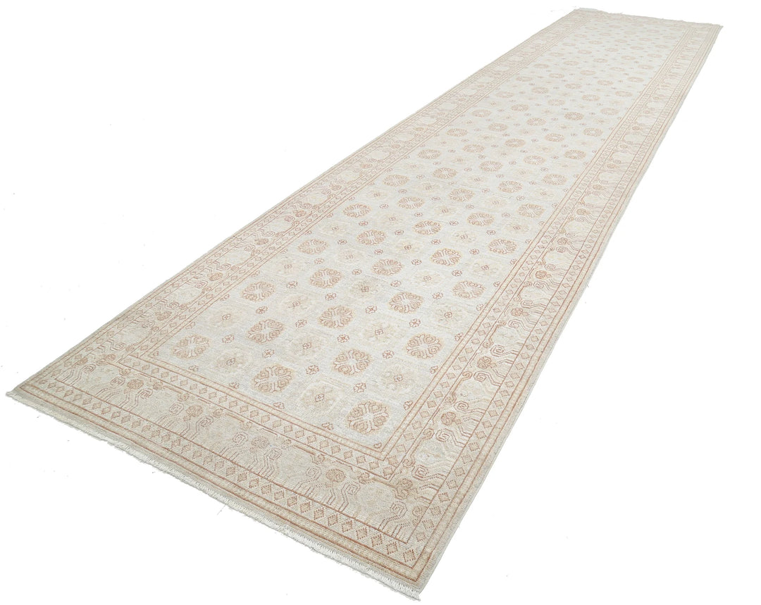 Afghan Khotan Runner Rug 4' 10" x 20' 4" Hand-Knotted | No. AT60126