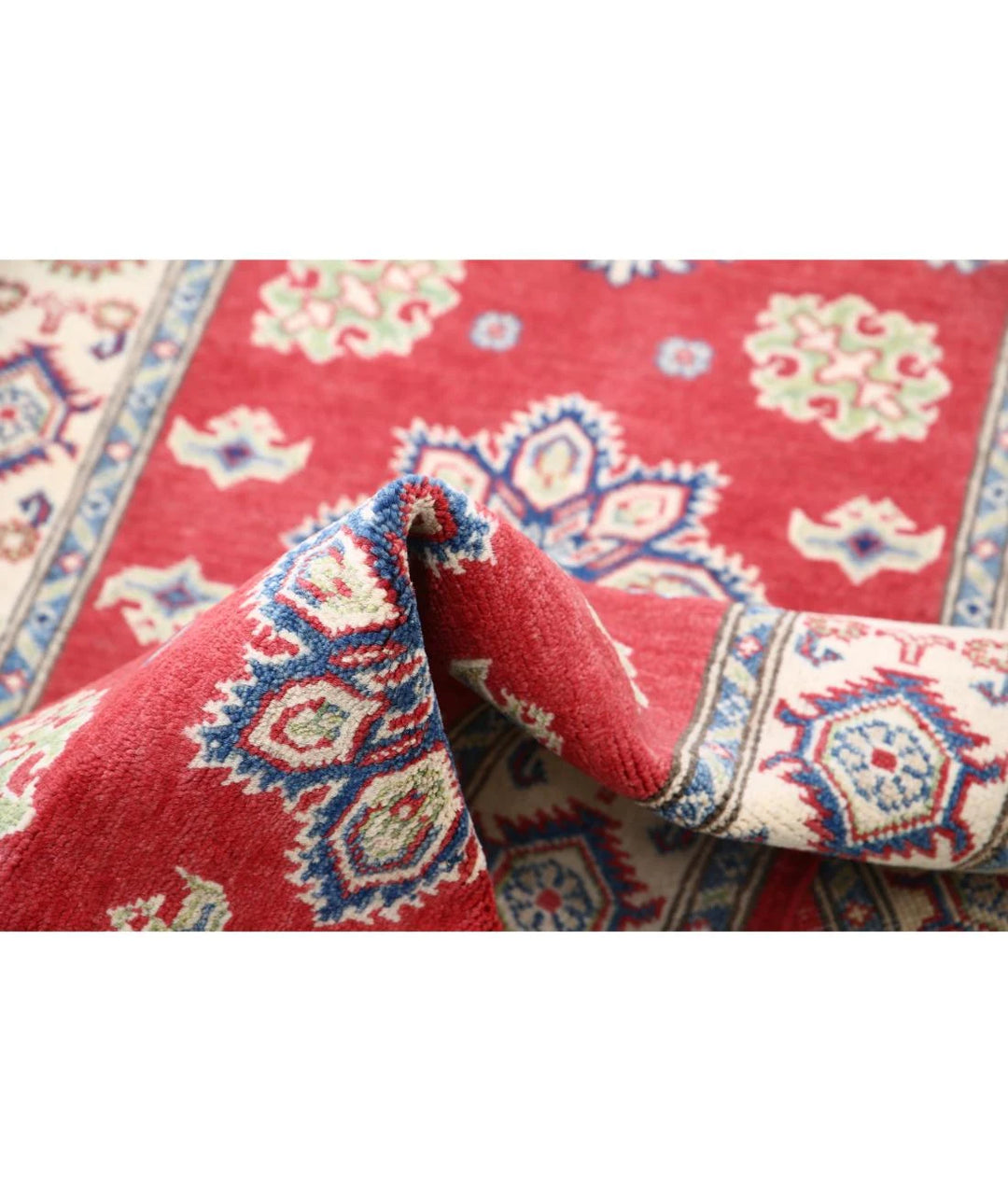 Afghan Kazak Rug 2' 10" x 9' 10" Hand-Knotted | No. AT60223