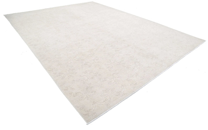 Ivory Afghan Serenity Rug 11' 0" x 14' 9" Hand-Knotted | No. AT60243