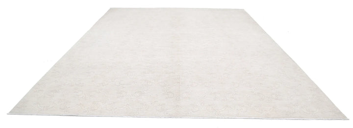 Ivory Afghan Serenity Rug 11' 0" x 14' 9" Hand-Knotted | No. AT60243