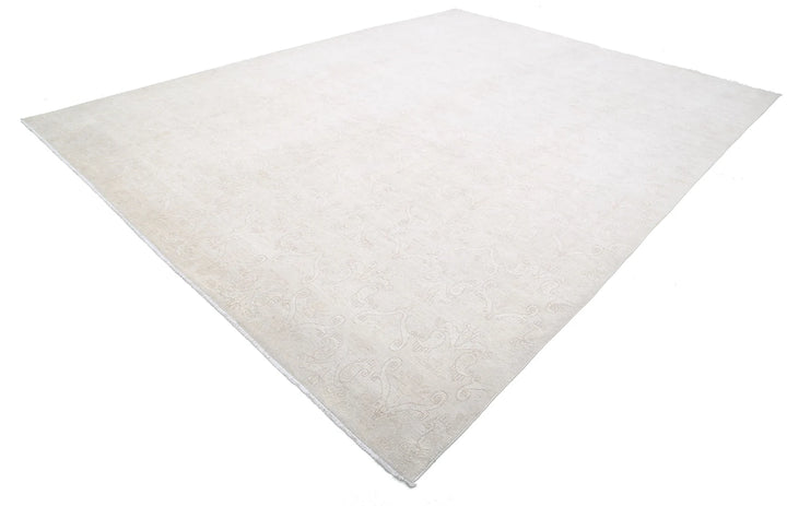 Ivory Afghan Serenity Rug 11' 0" x 14' 9" Hand-Knotted | No. AT60243