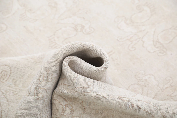 Ivory Afghan Serenity Rug 11' 0" x 14' 9" Hand-Knotted | No. AT60243