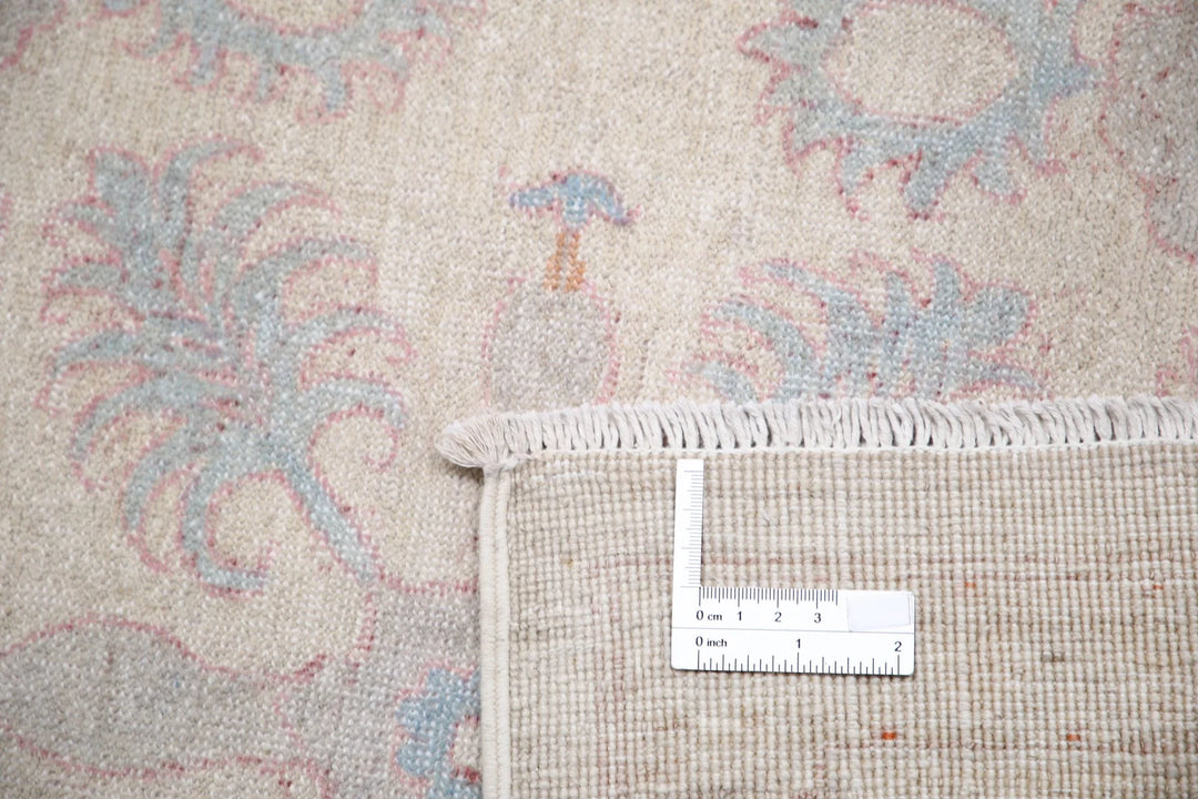 Ivory Afghan Serenity Rug 8' 0" x 9' 7" Hand-Knotted | No. AT60254