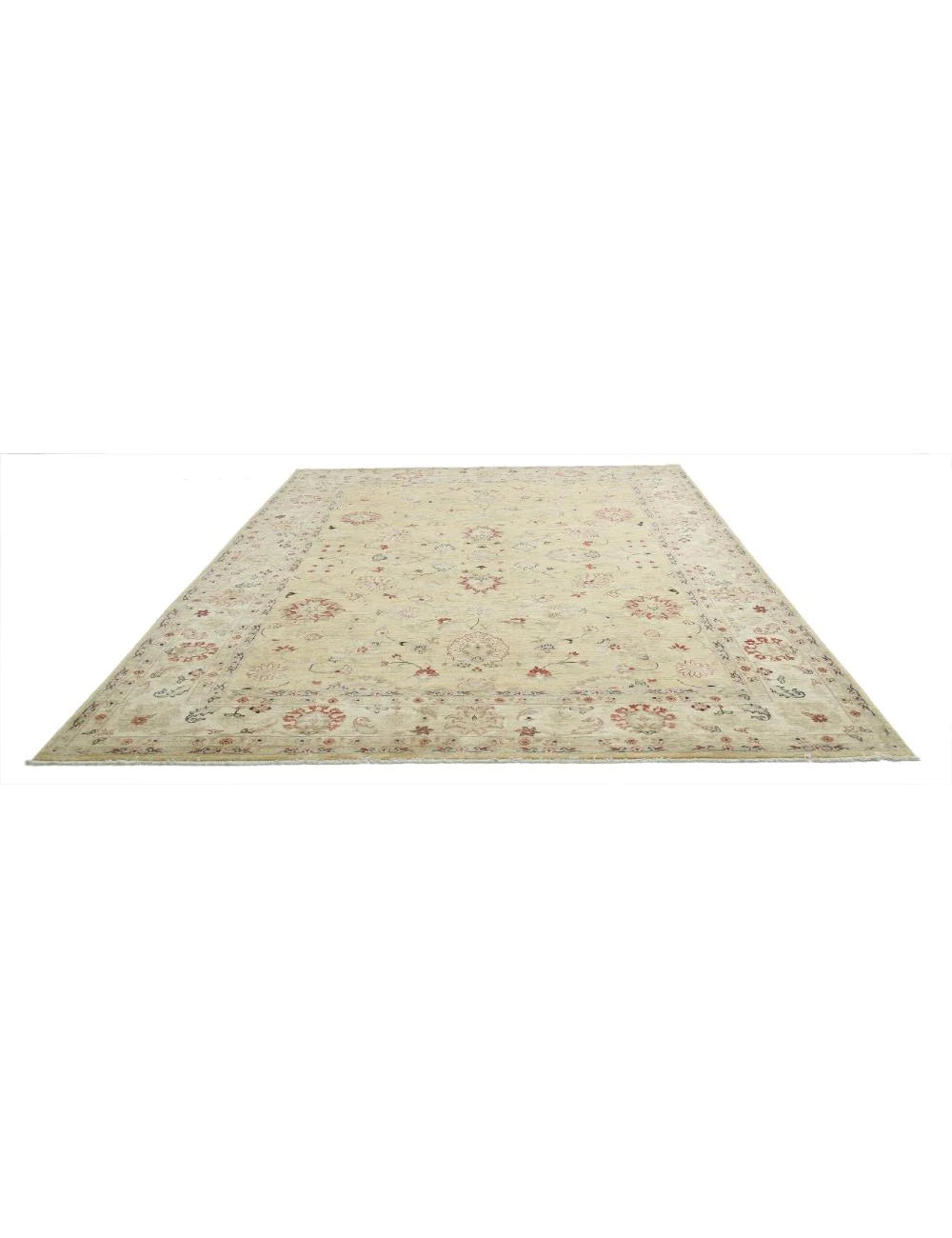 Afghan Ziegler Rug 9' 1" x 12' 6" Hand-Knotted | No. AT60261