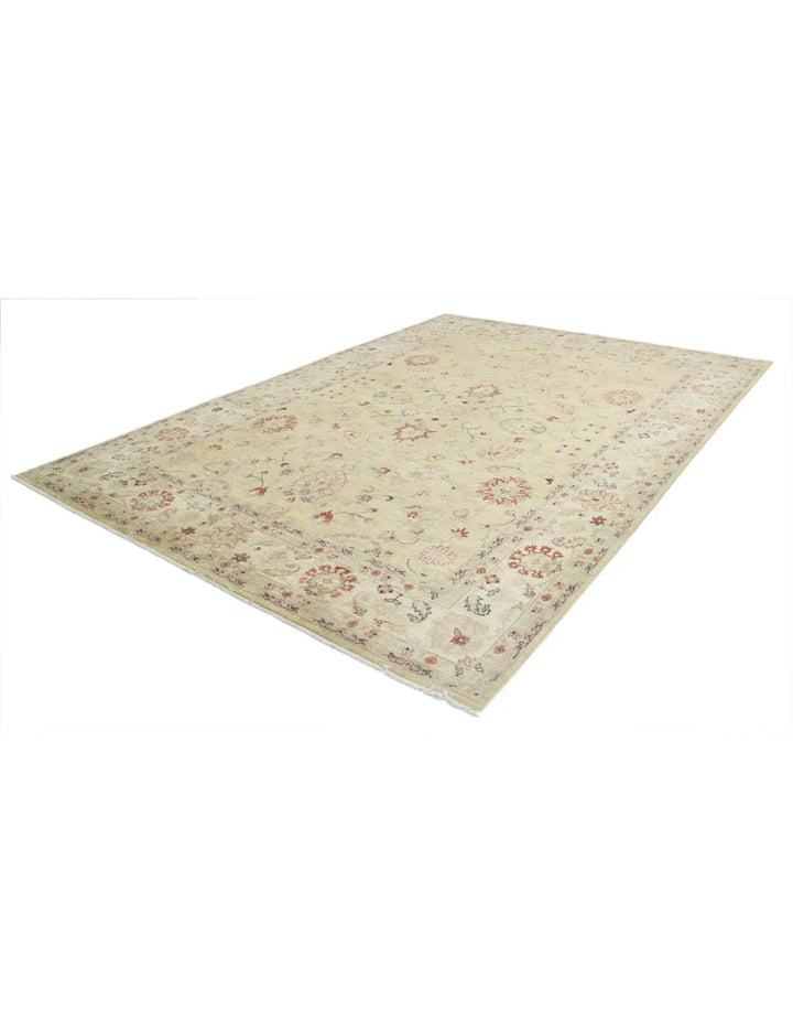 Afghan Ziegler Rug 9' 1" x 12' 6" Hand-Knotted | No. AT60261