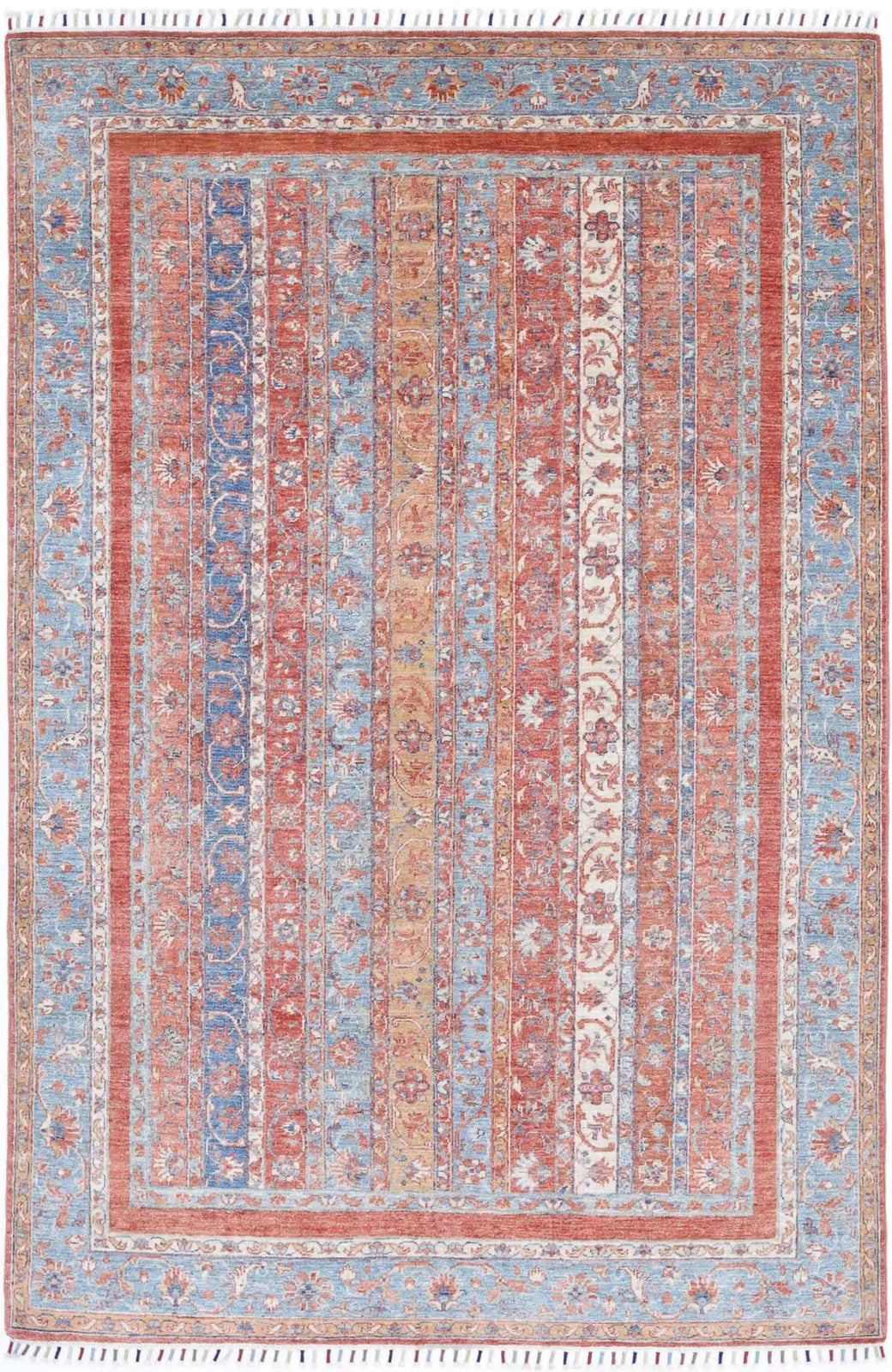 Afghan Oriental Rug 5' 5" x 8' 4" Hand-Knotted | No. AT602634