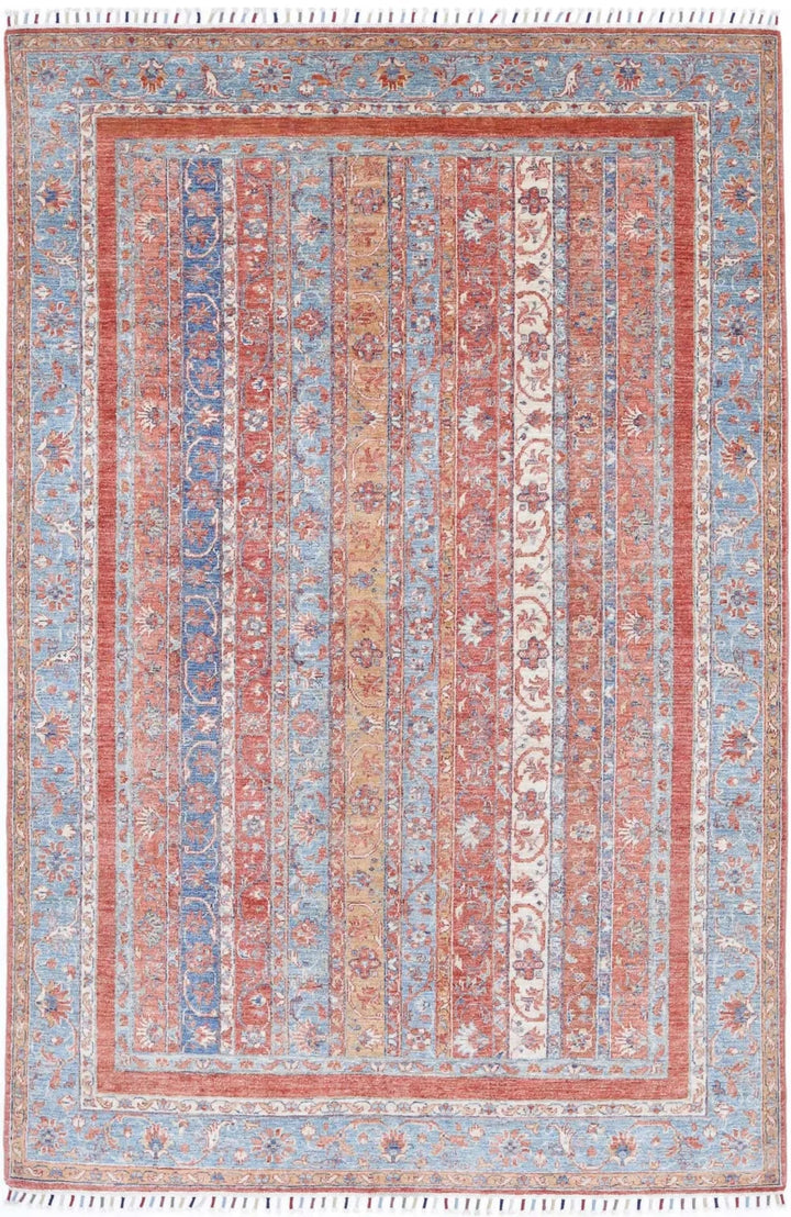Afghan Oriental Rug 5' 5" x 8' 4" Hand-Knotted | No. AT602634