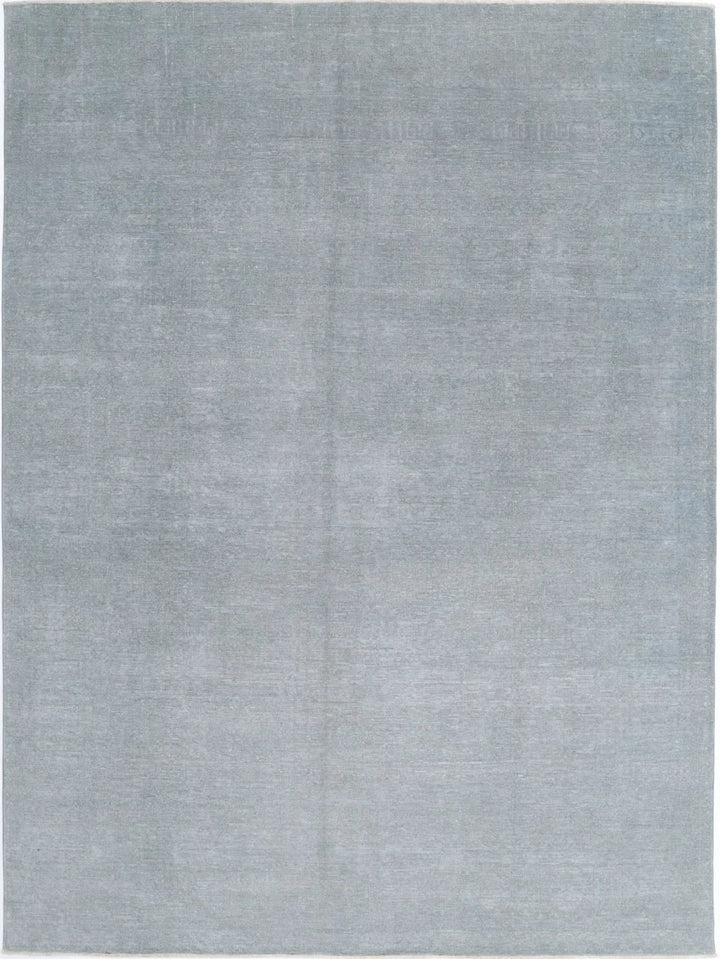 Grey Afghan Overdye Rug 8' 0" x 10' 9" Hand-Knotted | No. AT60267