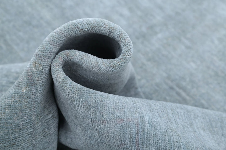 Grey Afghan Overdye Rug 8' 0" x 10' 9" Hand-Knotted | No. AT60267