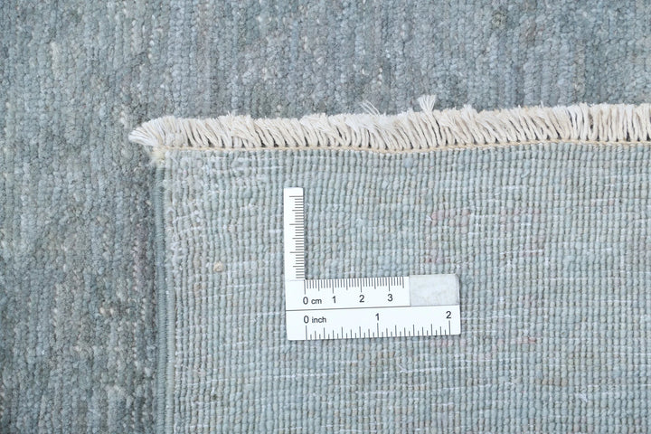 Grey Afghan Overdye Rug 8' 0" x 10' 9" Hand-Knotted | No. AT60267