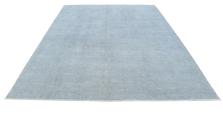 Grey Afghan Overdye Rug 8' 0" x 10' 9" Hand-Knotted | No. AT60267