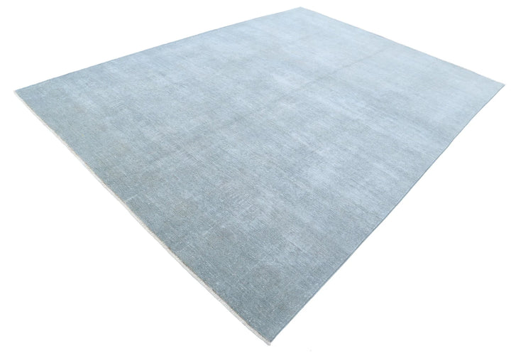 Grey Afghan Overdye Rug 8' 0" x 10' 9" Hand-Knotted | No. AT60267