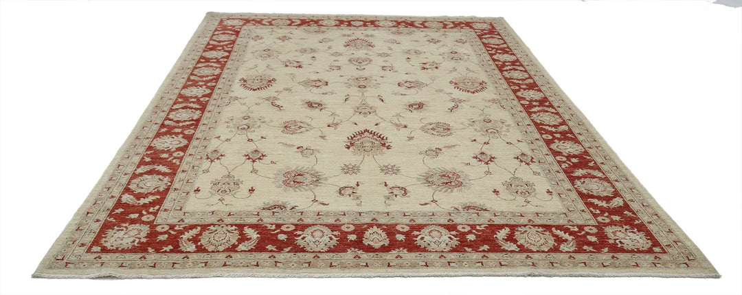 Afghan Ziegler Rug 8' 1" x 11' 4" Hand-Knotted | No. AT60294
