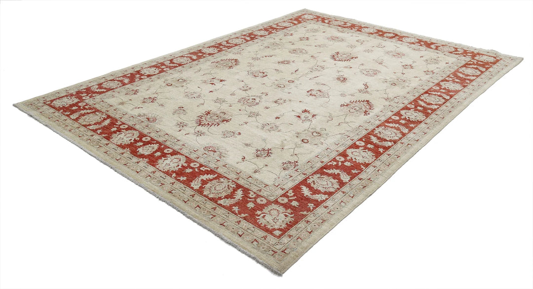 Afghan Ziegler Rug 8' 1" x 11' 4" Hand-Knotted | No. AT60294