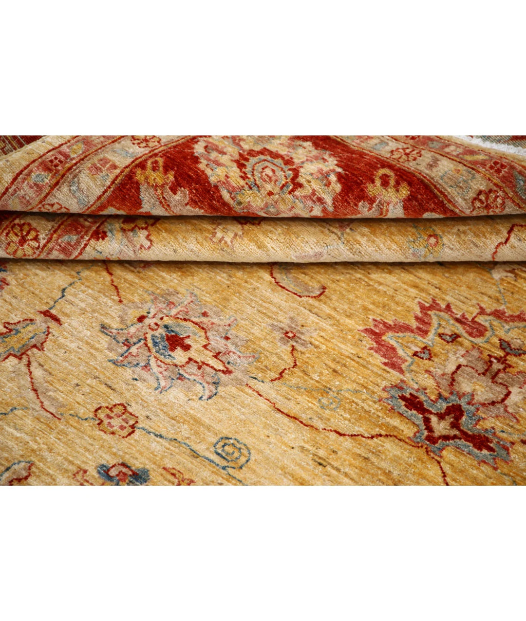 Afghan Ziegler Sultanabad Rug 8' 2" x 10' 8" Hand-Knotted | No. AT60307