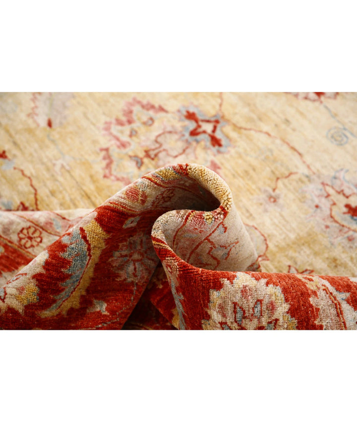 Afghan Ziegler Sultanabad Rug 8' 2" x 10' 8" Hand-Knotted | No. AT60307