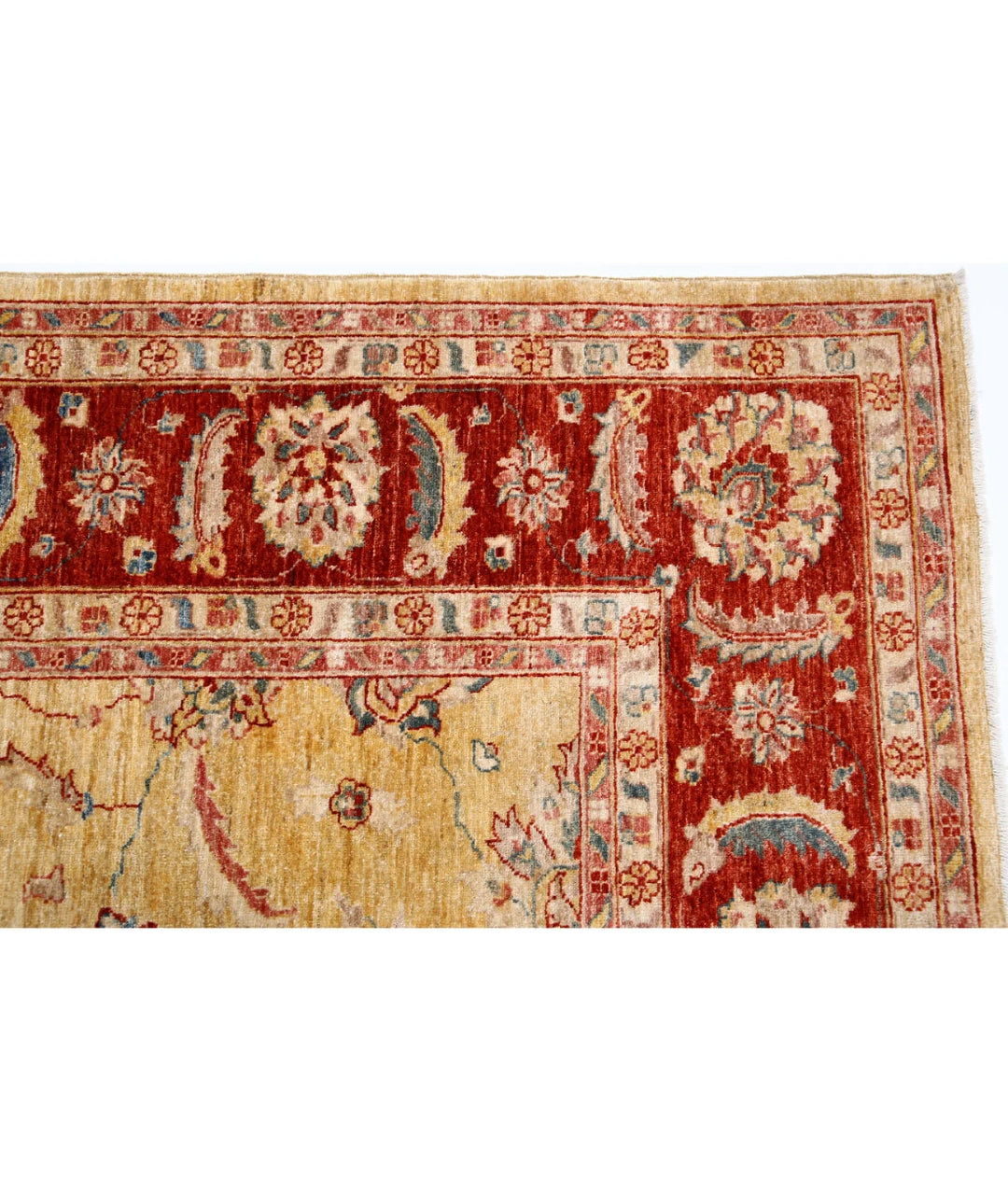 Afghan Ziegler Sultanabad Rug 8' 2" x 10' 8" Hand-Knotted | No. AT60307