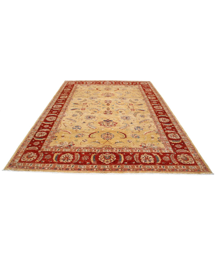 Afghan Ziegler Sultanabad Rug 8' 2" x 10' 8" Hand-Knotted | No. AT60307