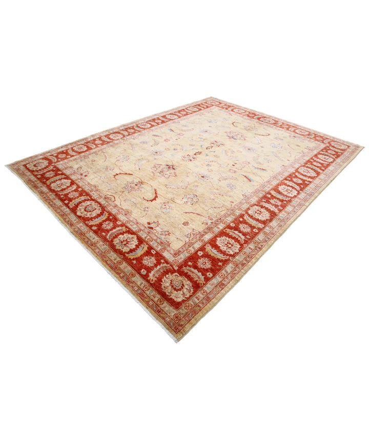 Afghan Ziegler Sultanabad Rug 8' 2" x 10' 8" Hand-Knotted | No. AT60307