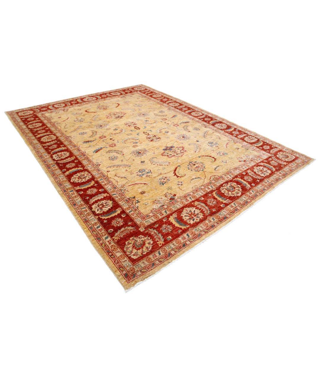 Afghan Ziegler Sultanabad Rug 8' 2" x 10' 8" Hand-Knotted | No. AT60307