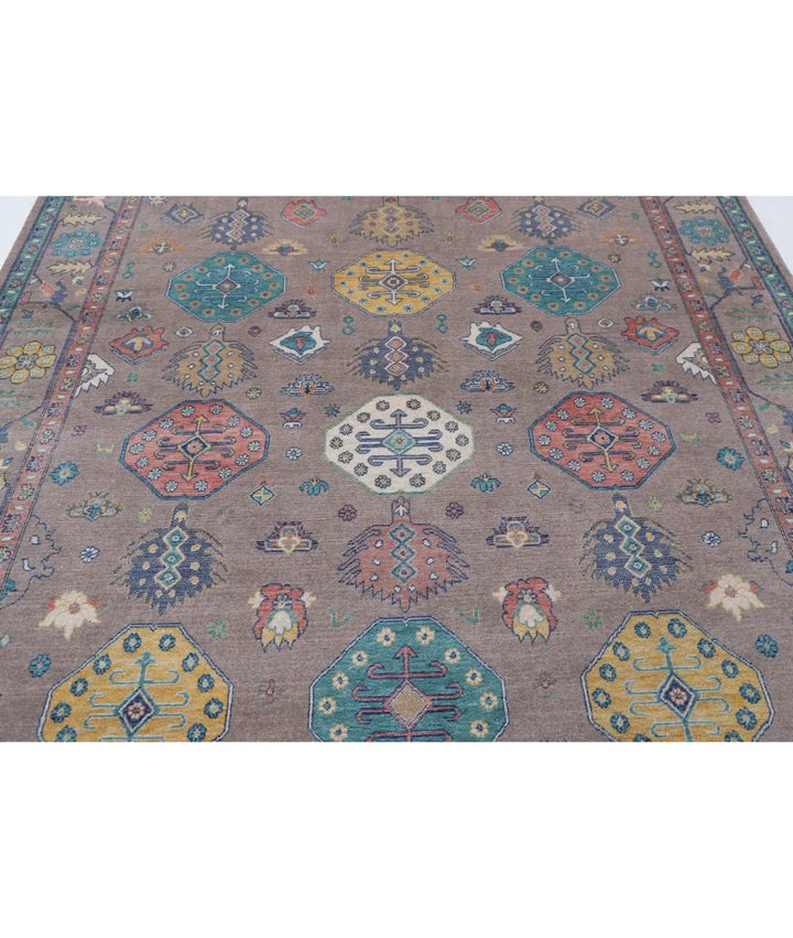 Brown Pakistani Oriental Rug 7' 11" x 10' 0" Hand-Knotted | No. AT60474