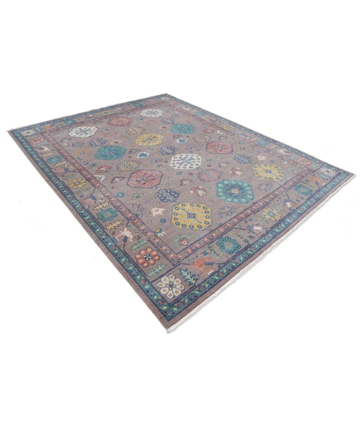 Brown Pakistani Oriental Rug 7' 11" x 10' 0" Hand-Knotted | No. AT60474