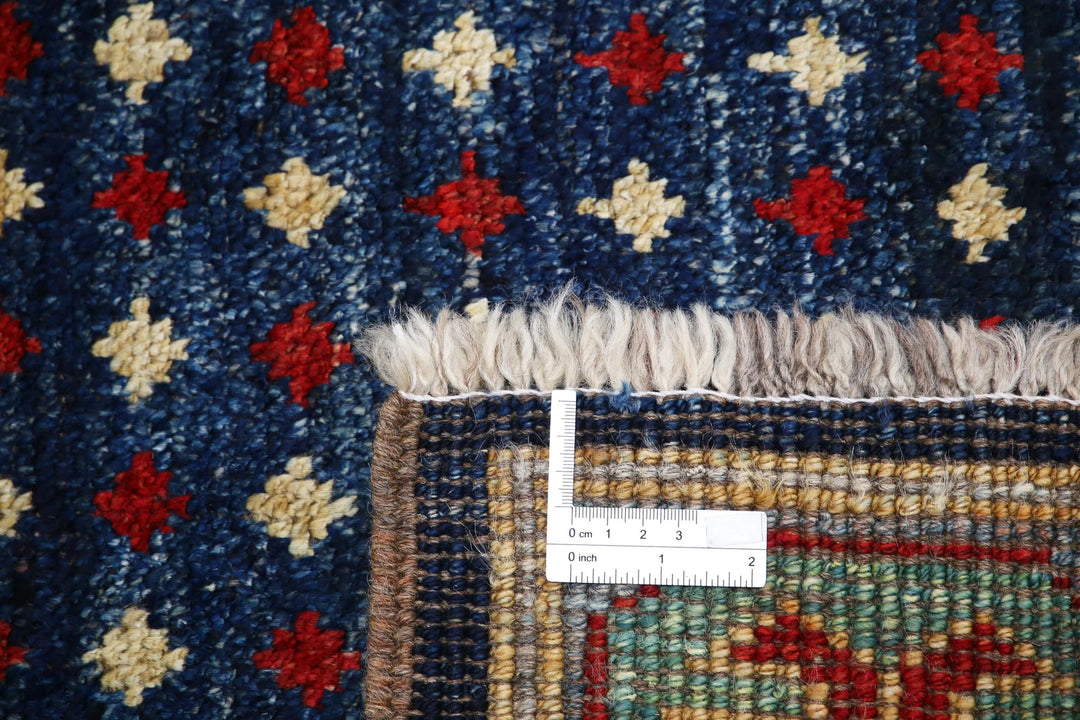Red Afghan Ziegler Rug 6' 6" x 9' 7" Hand-Knotted | No. AT60558