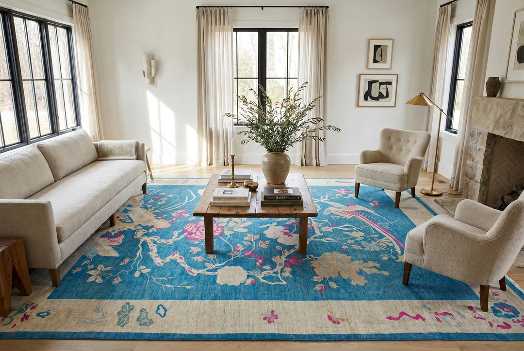 Chinese Oriental Rug 10' 2" x 13' 8" Hand-Knotted | No. AT60589