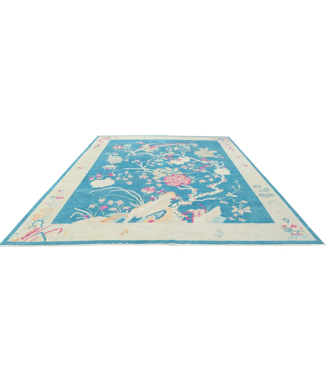 Chinese Oriental Rug 10' 2" x 13' 8" Hand-Knotted | No. AT60589