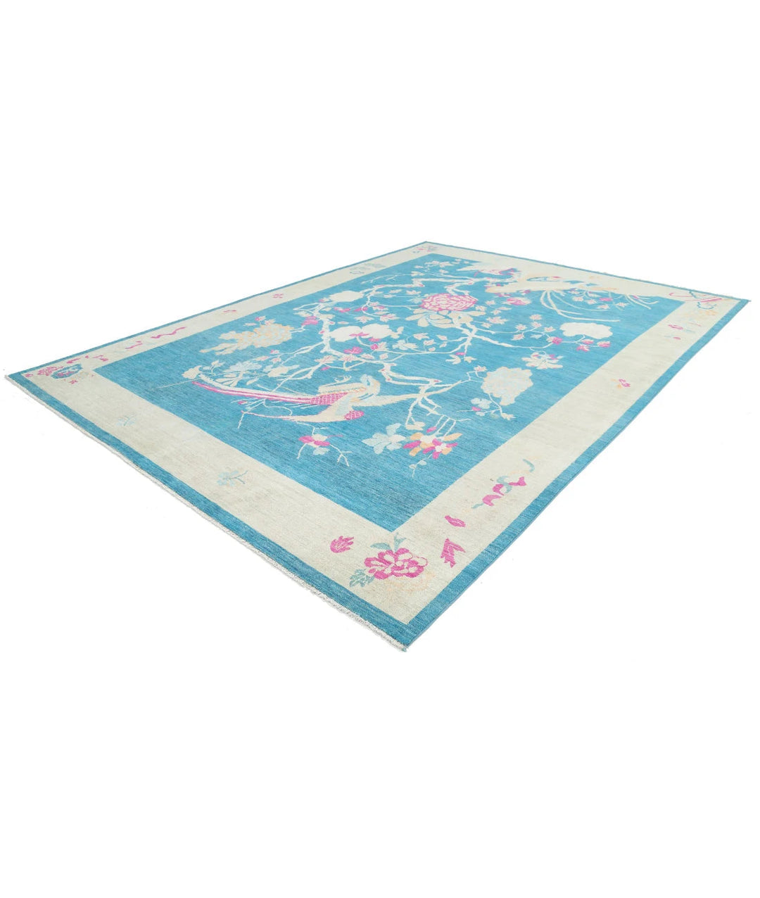 Chinese Oriental Rug 10' 2" x 13' 8" Hand-Knotted | No. AT60589