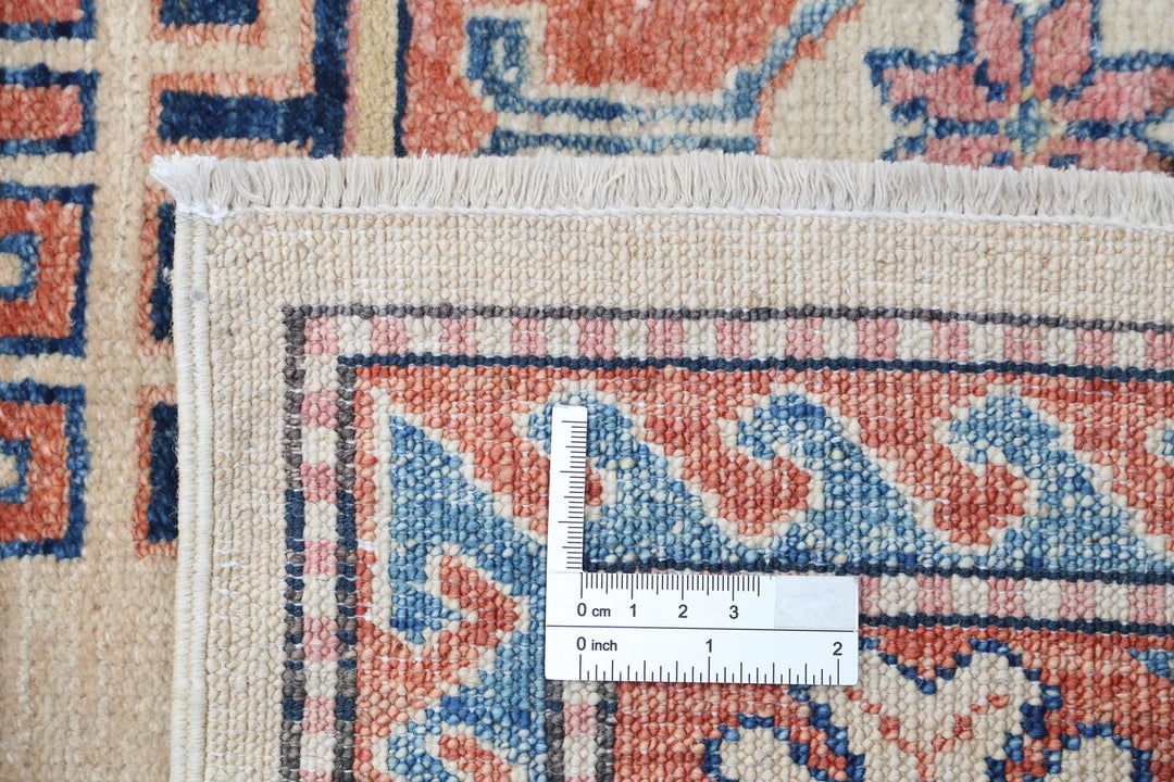 Afghan Royal Kazak Rug 4' 10" x 6' 8" Hand-Knotted | No. AT60651