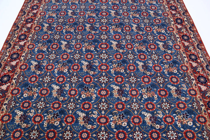 Persian Varamin Rug 6' 10" x 9' 5" Hand-Knotted | No. AT60670