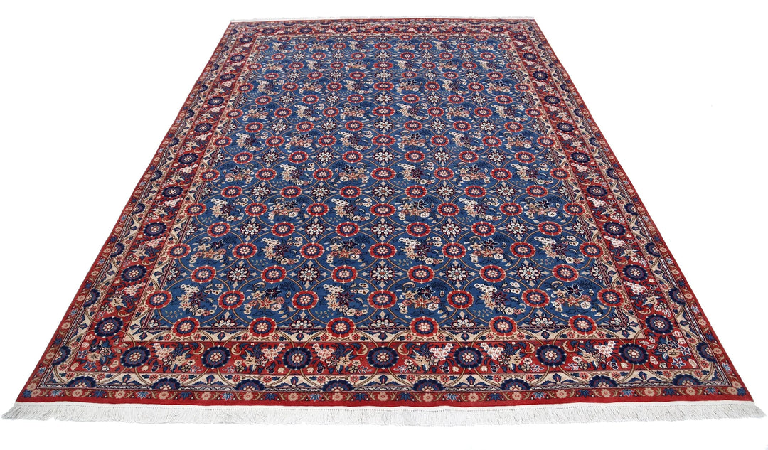 Persian Varamin Rug 6' 10" x 9' 5" Hand-Knotted | No. AT60670