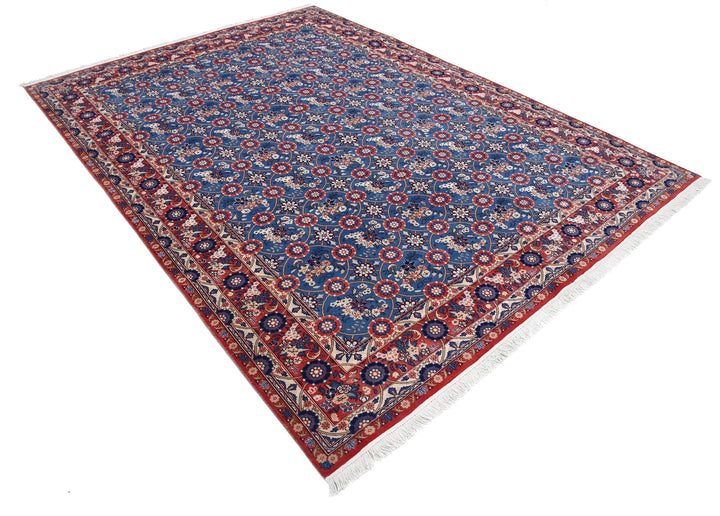 Persian Varamin Rug 6' 10" x 9' 5" Hand-Knotted | No. AT60670