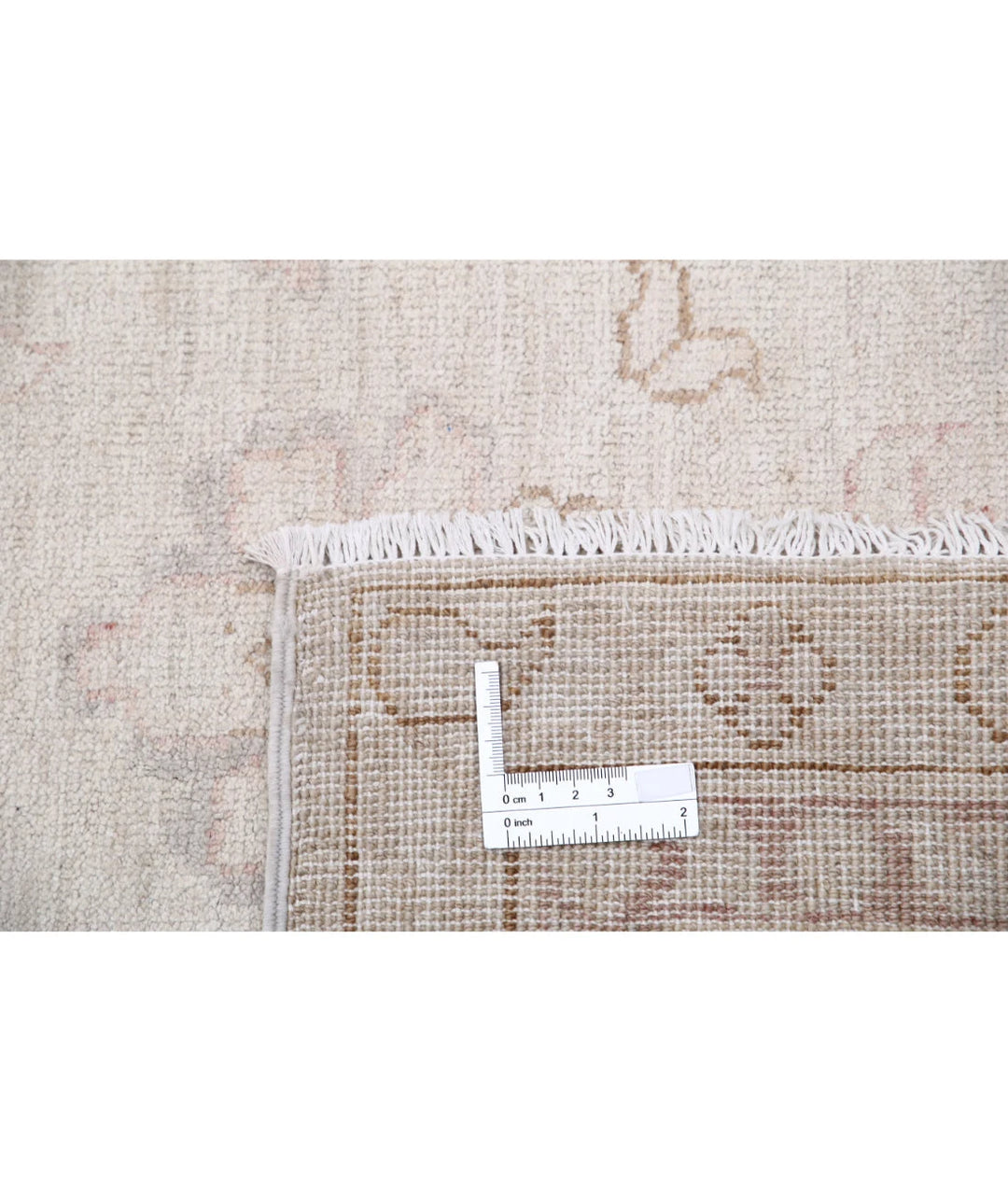 Ivory Afghan Serenity Rug 7' 10" x 9' 8" Hand-Knotted | No. AT60699