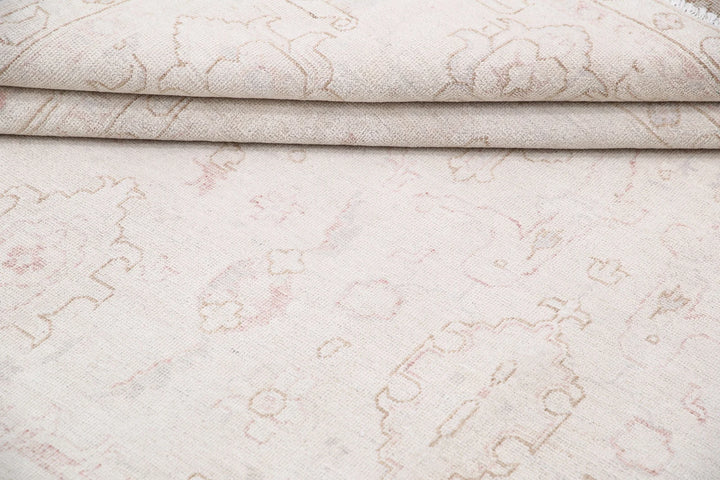 Ivory Afghan Serenity Rug 7' 10" x 9' 8" Hand-Knotted | No. AT60699