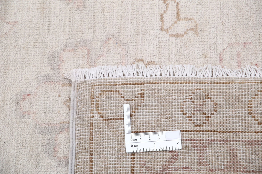 Ivory Afghan Serenity Rug 7' 10" x 9' 8" Hand-Knotted | No. AT60699