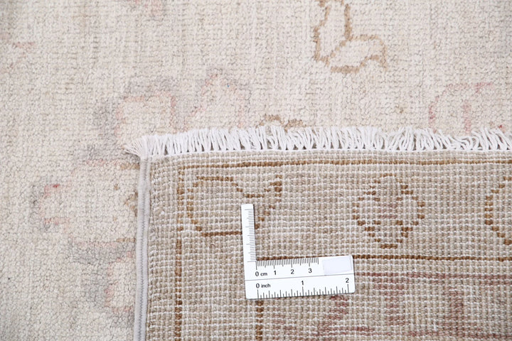 Ivory Afghan Serenity Rug 7' 10" x 9' 8" Hand-Knotted | No. AT60699
