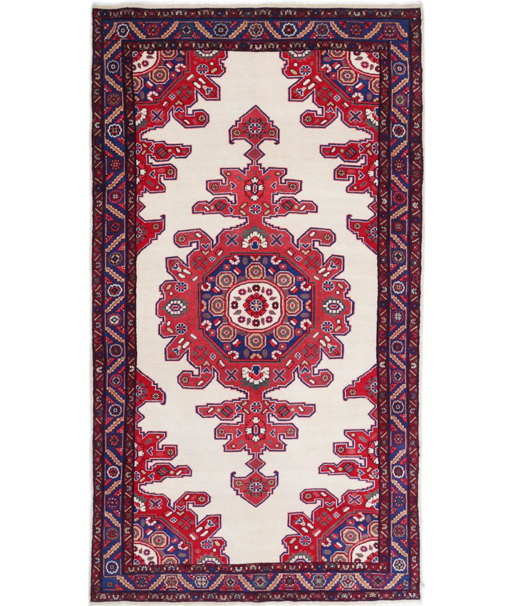 Persian Hamadan Oriental Rug 4' 9" x 8' 11" Hand-Knotted | No. AT60793