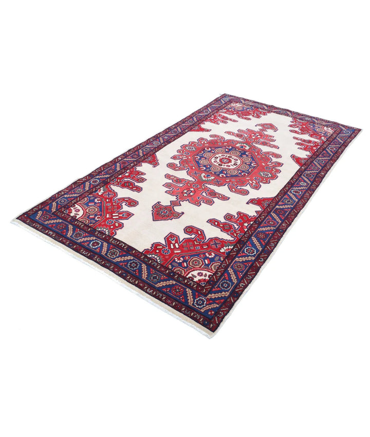 Persian Hamadan Oriental Rug 4' 9" x 8' 11" Hand-Knotted | No. AT60793