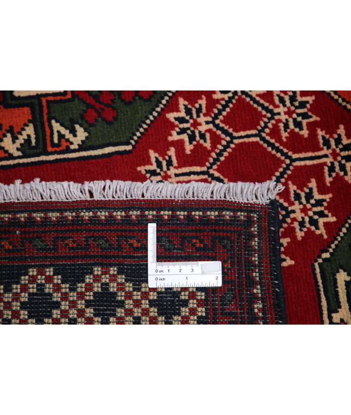 Afghan Karghai Rug 3' 4" x 4' 8" Hand-Knotted | No. AT60822
