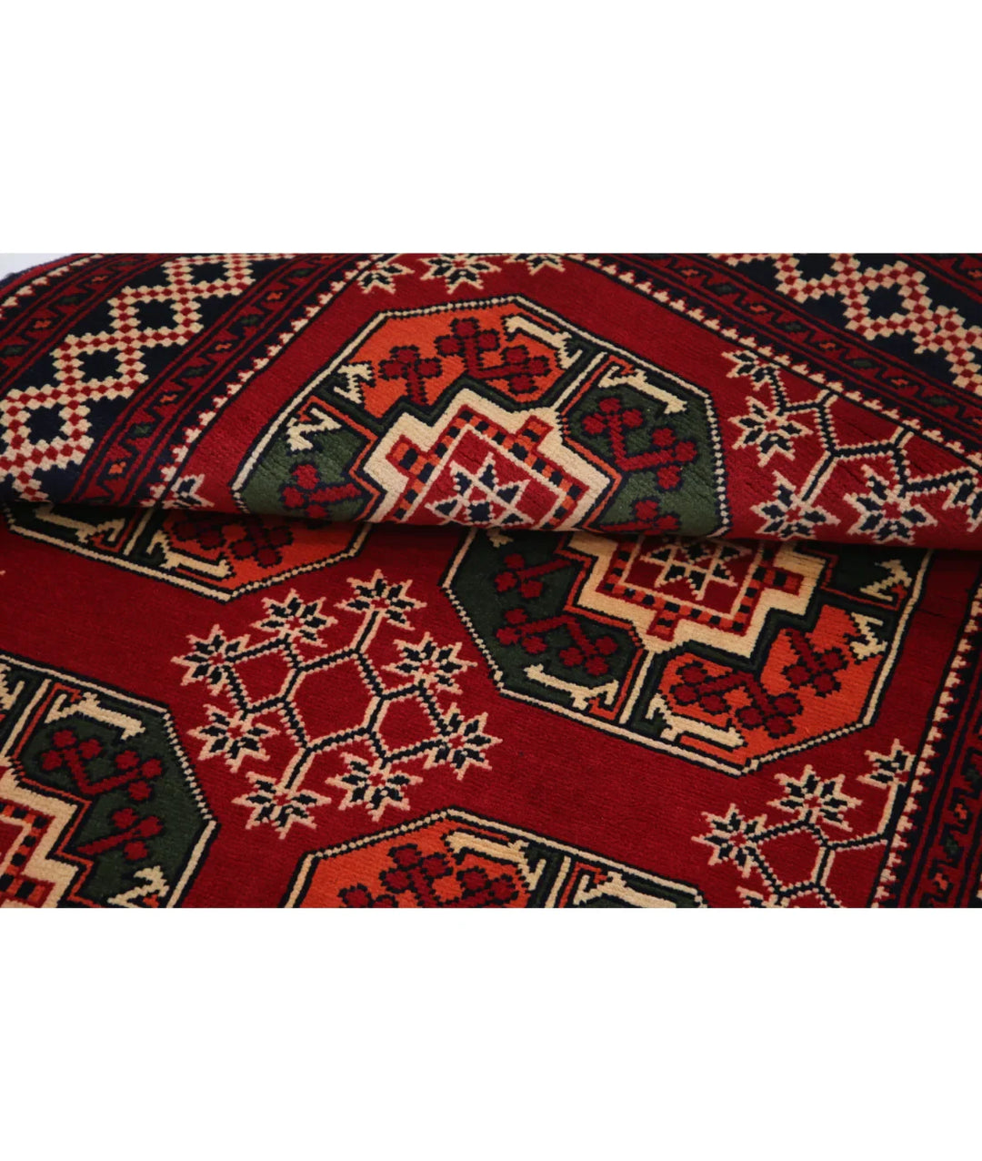 Afghan Karghai Rug 3' 4" x 4' 8" Hand-Knotted | No. AT60822